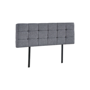 Queen Size Linen Fabric Bed Headboard Deluxe Grey Adjustable Height