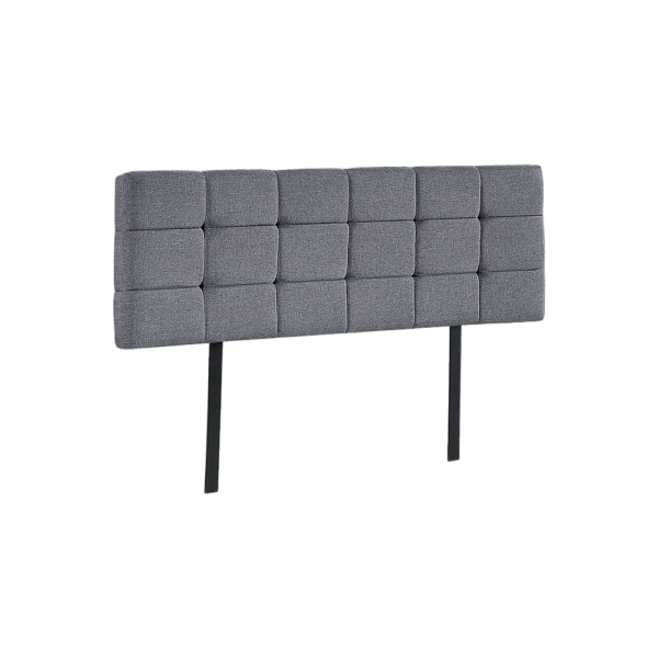 Queen Size Linen Fabric Bed Headboard Deluxe Grey Adjustable Height