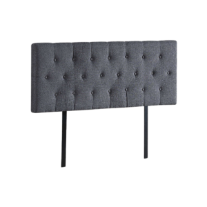 Double Bed Deluxe Linen Headboard Adjustable Height Grey 1430x560mm