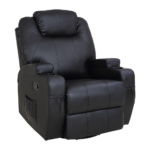 Massage Recliner Chair Heated 360 Swivel PU Leather 8 Point Lounge Remote Control