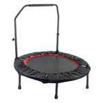 Mini Trampoline 40 Fitness Rebounder with Stability Handle 110kg Capacity Black