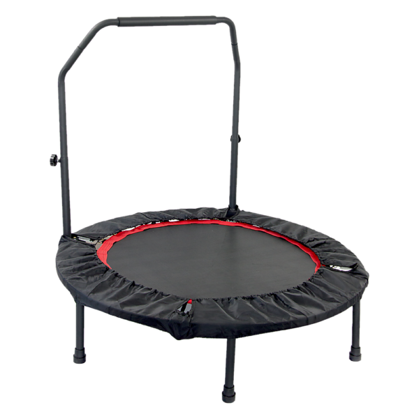 Mini Trampoline 40 Fitness Rebounder with Stability Handle 110kg Capacity Black