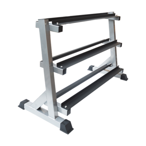 3 Tier Dumbbell Rack Heavy Duty Steel 500kg Capacity Rubber Feet Storage Organizer