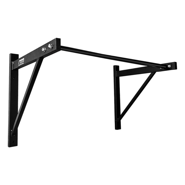 Pull Up Bar Wall Ceiling Mounted 11 Gauge Steel 30in Depth 500lbs Capacity Black