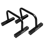 Parallette Bars Push Up Dip Station Heavy Duty Steel Black 56x30x30cm Pair