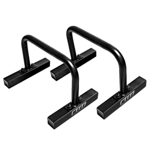 Parallette Bars Push Up Dip Station Heavy Duty Steel Black 56x30x30cm Pair