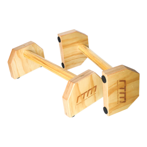 Wooden Parallettes Push Up Dip Bars 40cm Stability Anti Slip Home Gym Workout