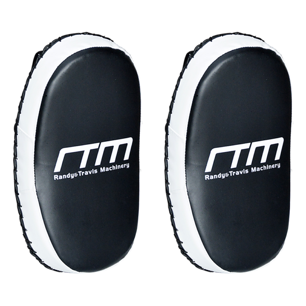 Curved MMA Kickboxing Pads Adjustable Leather Strike Shield Muay Thai Pair