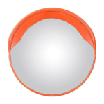 Convex Traffic Safety Mirror 60cm Wide Angle Shatterproof Orange with Fixings