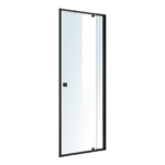 Semi Frameless Shower Screen 195cm Height Adjustable 74 82cm Safety Glass Black