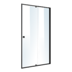 Semi Frameless Shower Screen 114 122x195cm Safety Glass Reversible Black Door