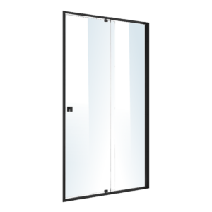 Semi Frameless Shower Screen 114 122x195cm Safety Glass Reversible Black Door