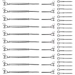 Stainless Steel Balustrade Kit 316 Marine 10pk Turnbuckle Swage Fork 3.2mm Wire