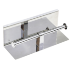 Stainless Steel Toilet Paper Holder Dual Roll Rack with Storage Shelf