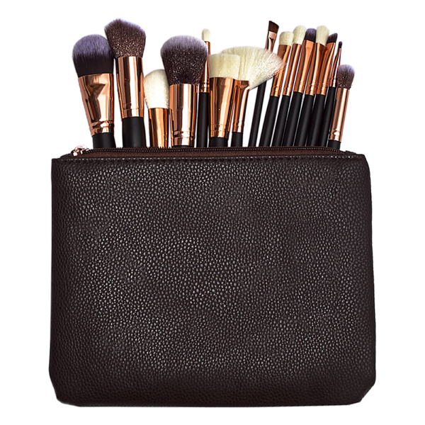 15Pcs Makeup Brush Set Professional Soft Blending Highlight Tools with Bag