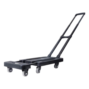 Foldable Flatbed Trolley Cart 200Kg Load 6 Rotating Wheels Adjustable Height