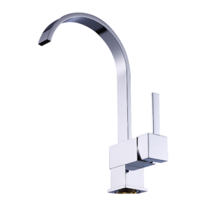 Kitchen Bathroom Mixer Tap Chrome Finish Curved Neck 4 Star WELS 305mm