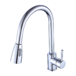 Luxury Pull Down Kitchen Mixer Tap Flexible Neck Ceramic Chrome 5 Star WELS 5.5L/min