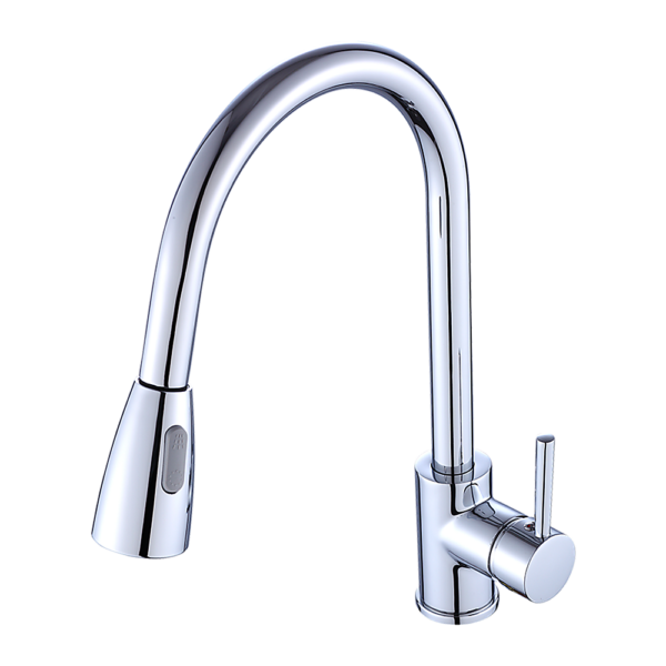 Luxury Pull Down Kitchen Mixer Tap Flexible Neck Ceramic Chrome 5 Star WELS 5.5L/min