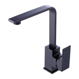 Kitchen Mixer Tap L Necked Matte Black Finish Ceramic Cartridge 300mm Height