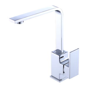 Kitchen Mixer Tap L Necked Chrome Finish Ceramic Cartridge 4 Star WELS 300mm