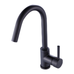 Modern Kitchen Mixer Tap Solid Brass Ceramic Cartridge Black 390mm Height