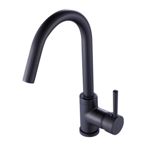 Modern Kitchen Mixer Tap Solid Brass Ceramic Cartridge Black 390mm Height