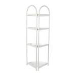 Bathroom Corner Shelf Caddy White 4 Tier Storage Organizer Rack 86cm Height