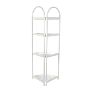 Bathroom Corner Shelf Caddy White 4 Tier Storage Organizer Rack 86cm Height