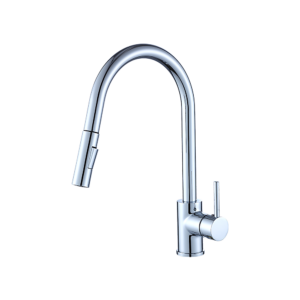 Luxury Pull Out Kitchen Mixer Tap Chrome Finish Solid Brass Watermark WELS 6 Star