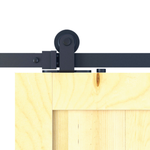 Sliding Barn Door Kit 2.4m Steel Track Roller Black 150kg Capacity Bedroom Decor