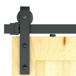 Sliding Barn Door Kit 1.8M Black Steel Hardware 150kg Capacity Bedroom Closet