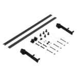 Sliding Barn Door Kit 2M Steel Track Black High Quality Easy Assembly 150kg Capacity