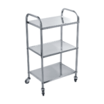 3 Tier Stainless Steel Utility Cart Kitchen Service Trolley 130kg Load Capacity