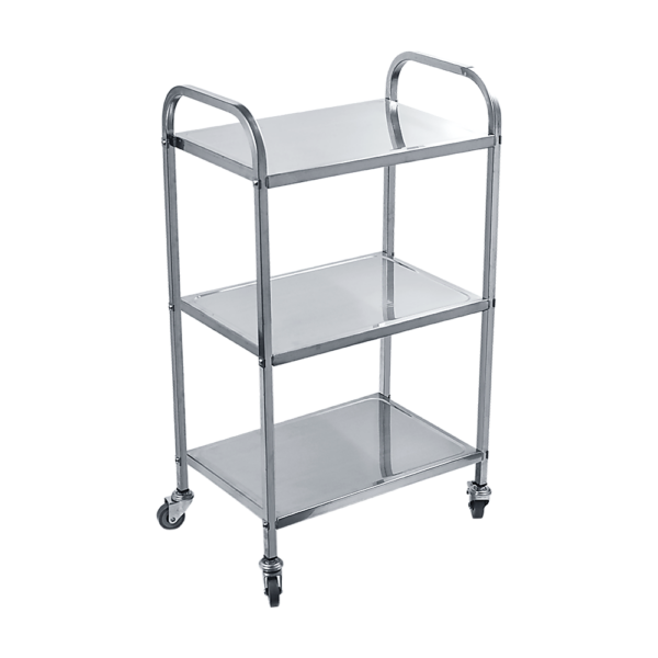 3 Tier Stainless Steel Utility Cart Kitchen Service Trolley 130kg Load Capacity