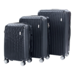 3pc Luggage Set 20 24 28 TSA Locks 360  Wheels Travel Trolley Bags Black