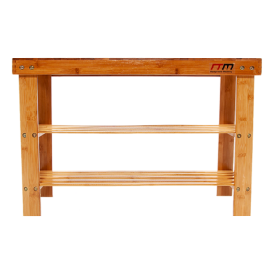 Bamboo Shoe Rack Bench 2 Tier Wooden Storage Organizer Natural 10 Pairs 69cm