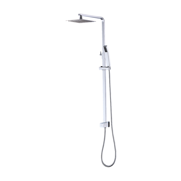 Dual Head Rain Shower Combo 8 Square High Pressure Handheld Chrome WELS Rated