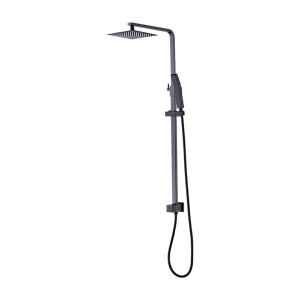 Dual Head Rain Shower Set 8 Square High Pressure Handheld WELS 3 Star Black