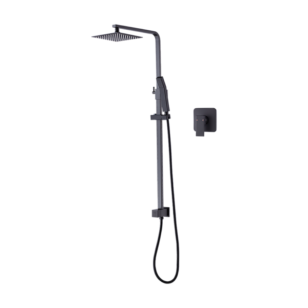 Dual Head Rain Shower Set 8 Square High Pressure Mixer WaterMark WELS 3 Star