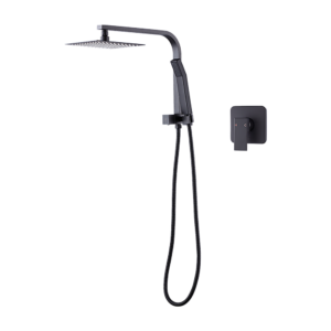 Dual Head Rain Shower Set 8 Square High Pressure Mixer WaterMark WELS 3 Star