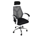 Ergonomic Office Chair Mesh High Back 360 Swivel White Adjustable 150kg Capacity