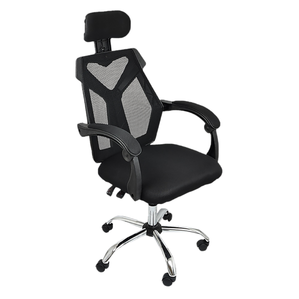 Ergonomic Office Chair Mesh High Back Adjustable Swivel Black 150kg Capacity