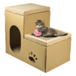 Cat Cardboard Condo Multi Level Scratcher House 50x40x32cm Pet Tower Pad