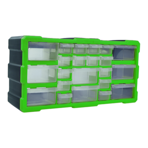 22 Drawer Tool Storage Cabinet Organizer Home Garage Wall Mounted Black Green