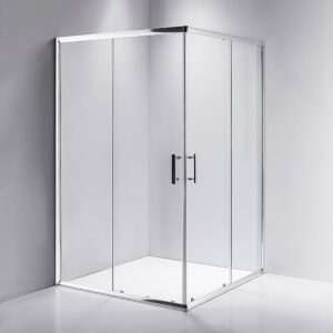 Sliding Shower Screen Nano Glass Chrome Hardware Easy Clean Reversible Door