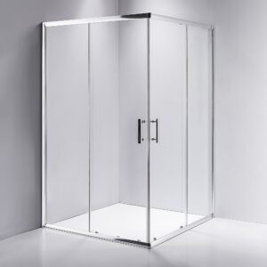 Sliding Shower Screen Nano Glass Chrome Hardware Easy Clean Reversible Door