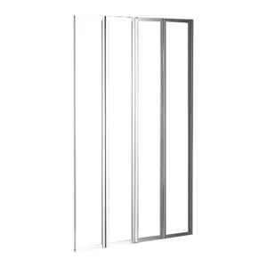 Folding Bath Shower Screen Door Chrome Universal Fit Easy Install Pivot System