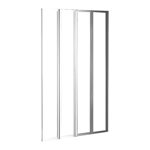 Folding Bath Shower Screen Door Chrome Universal Fit Easy Install Pivot System