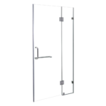 Frameless Shower Screen Tempered Glass Chrome Hardware Wall to Wall Elegant